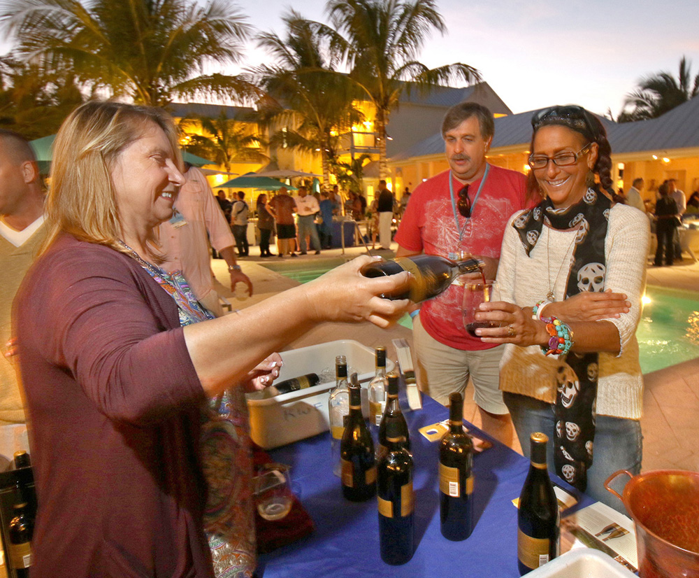 Key West sunset wine