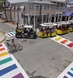 Key West rainbow crosswalks