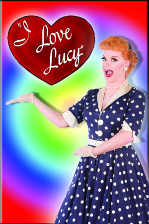 Christopher Peterson impersonates Lucille Ball