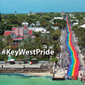 Key West 1.25-mile-long rainbow flag