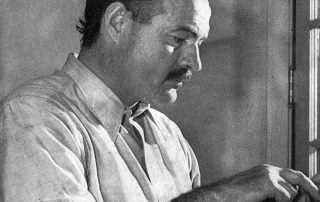 Ernest Hemingway writing