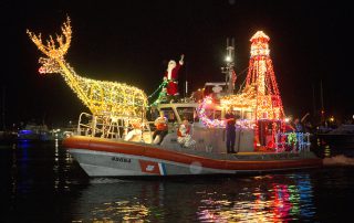 Key West boat parade Santa