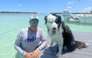 Sue Cooper and dog Florida Keys
