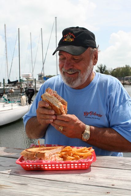 Keys Fisheries, a bustling waterfront dining venue, market and wholesale fishery is known for its signature Reuben. 