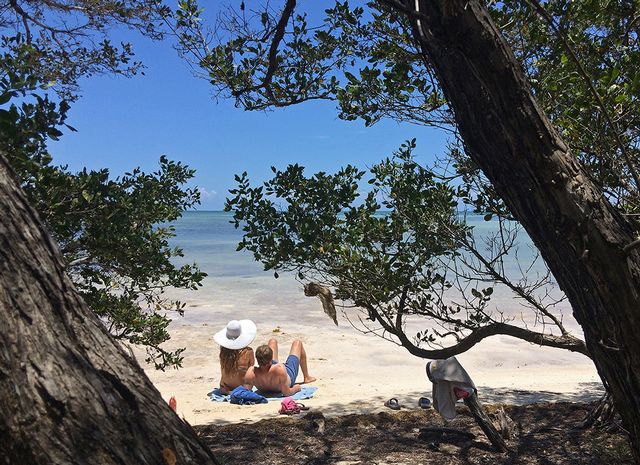 Small strips of sandy relaxation can be found at Anne's Beach.