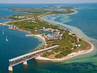 An aerial view of Bahia Honda State Park.