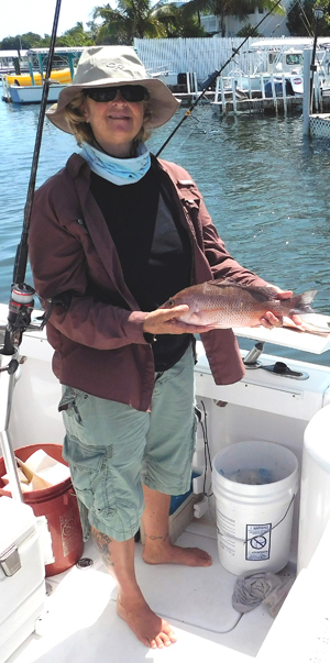 Captain Karen enjoys taking clients light-tackle fishing in Key West waters.