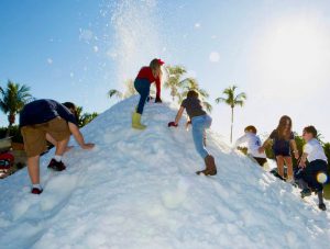 Florida Keys beachside snow