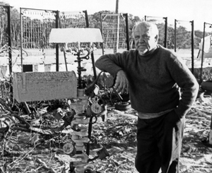 Folk artist Stanley Papio is captured on camera in Key Largo in 1977. (Photo provided by the Florida Department of State, Division of Library & Information Services)