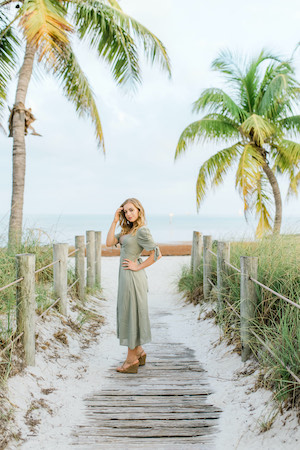 girl at Key West's Smathers Beach