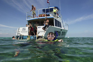 Young Cori McWilliams embarks on an in-the-water adventure in the Florida Keys. (Photo by Celeste McWilliams)