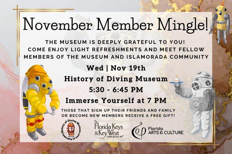 Member Mingle and Free Immerse Yourself Presentation: William Beebe in the Galápagos at the History of Diving Museum