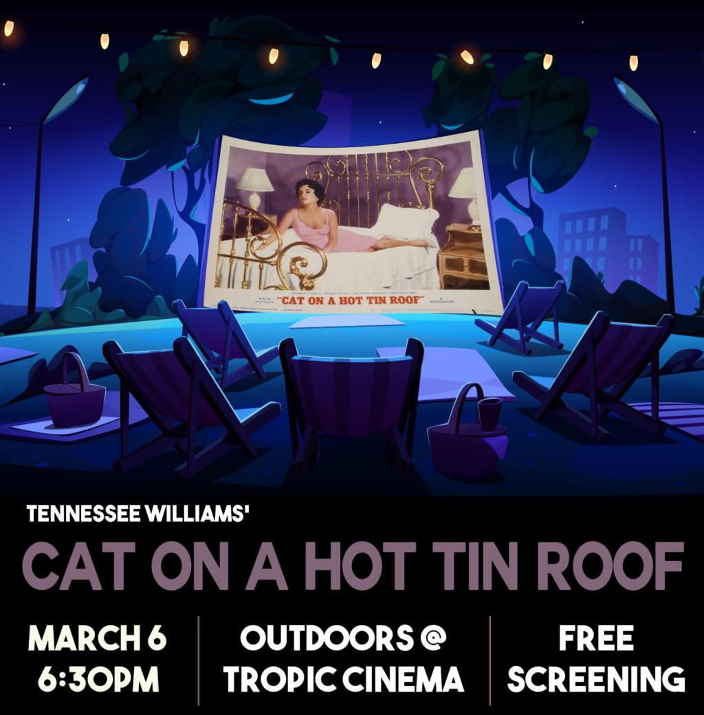 Free Outdoor Movie Screening: Cat on a Hot Tin Roof 