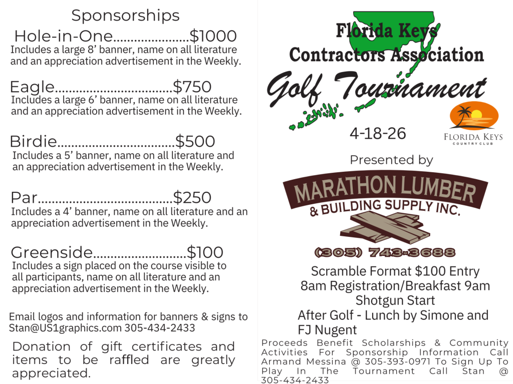 Florida Keys Contractors Association Golf Tournament 