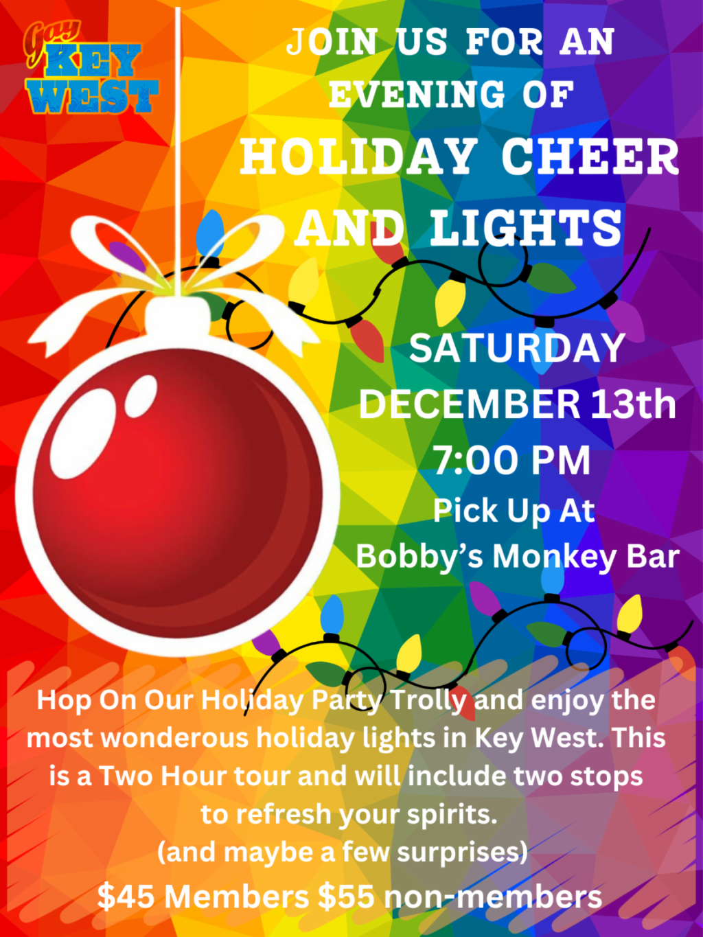Gay Key West Holiday Lights Trolly Tour
