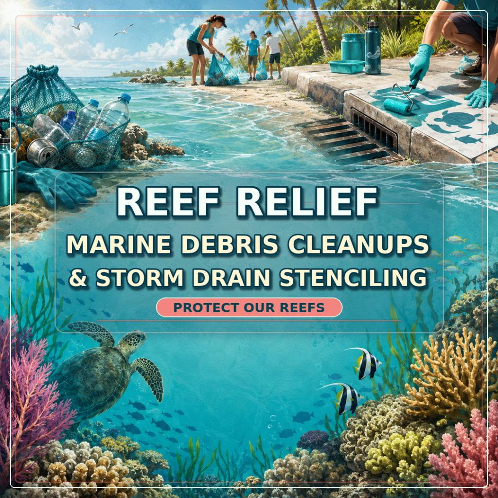 Reef Relief Marine Debris Cleanups & Storm Drain Stenciling