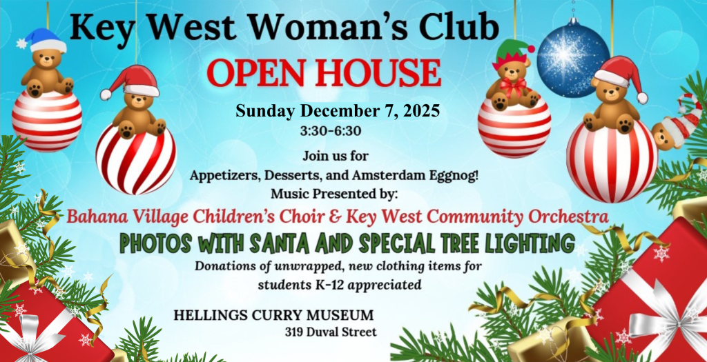 Community Open House and Holiday Tree Lighting at the Key West Woman’s Club