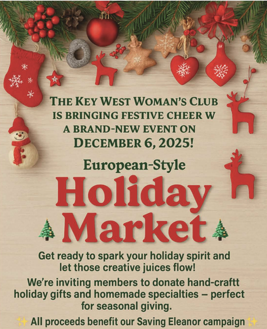 Key West Woman’s Club European-Style Holiday Market at Hellings Curry Museum 