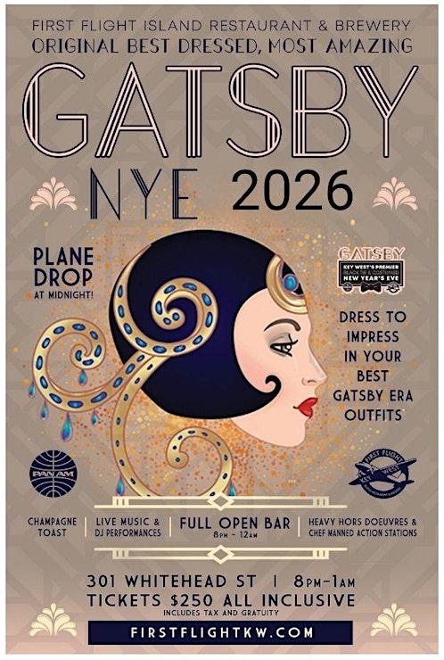 Great Gatsby NYE 2026 at First Flight Island Restaurant & Brewery