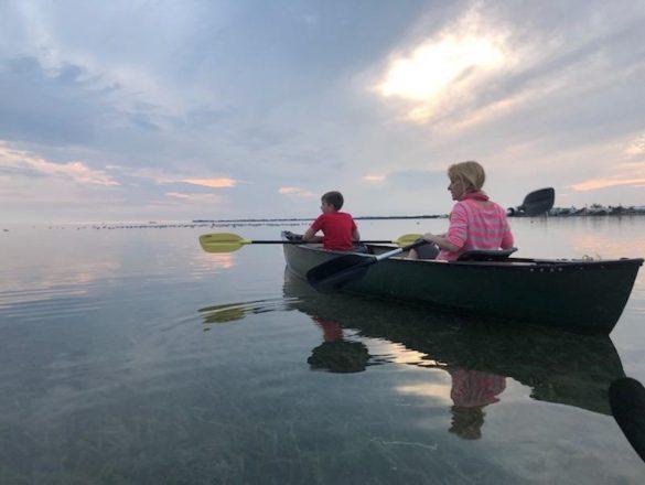 People in canoe