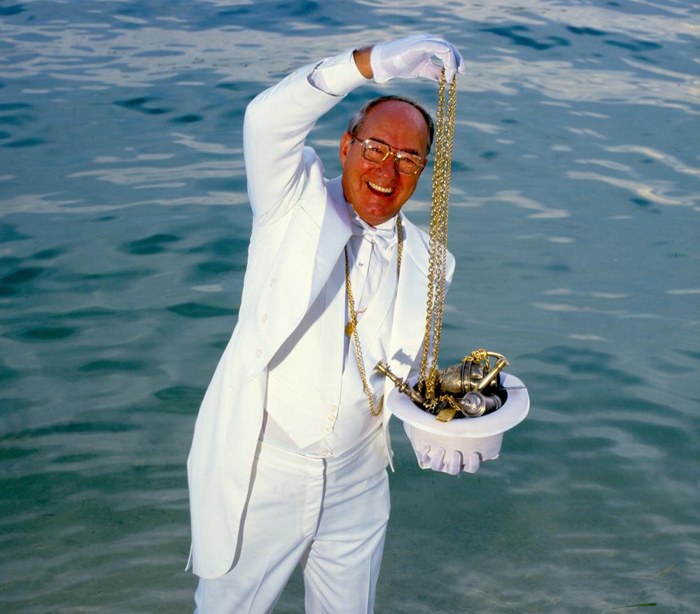 Mel Fisher in water Key West