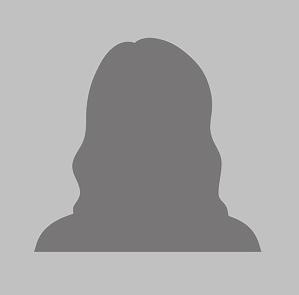 Silhouette of a person with medium-length hair on a gray background.