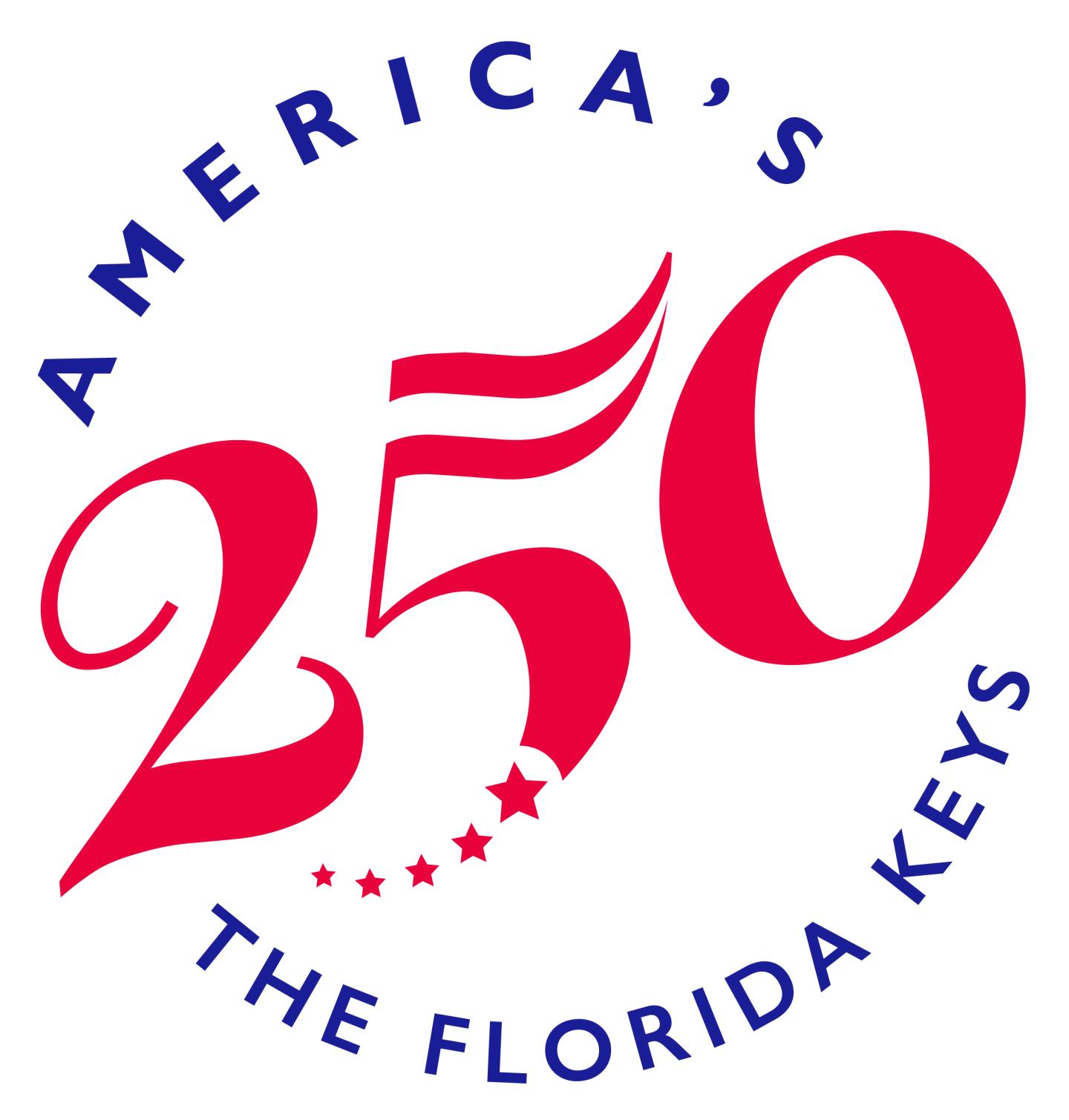 America's 250th Florida Keys logo with red and blue text.