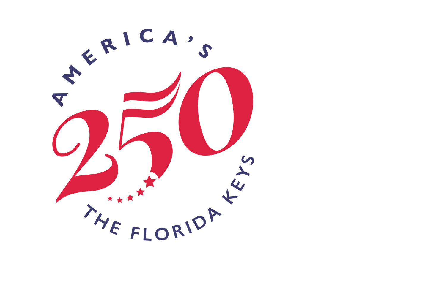 America's 250th Florida Keys logo in red and blue.