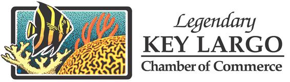 Key Largo Chamber of Commerce logo with tropical fish and coral.