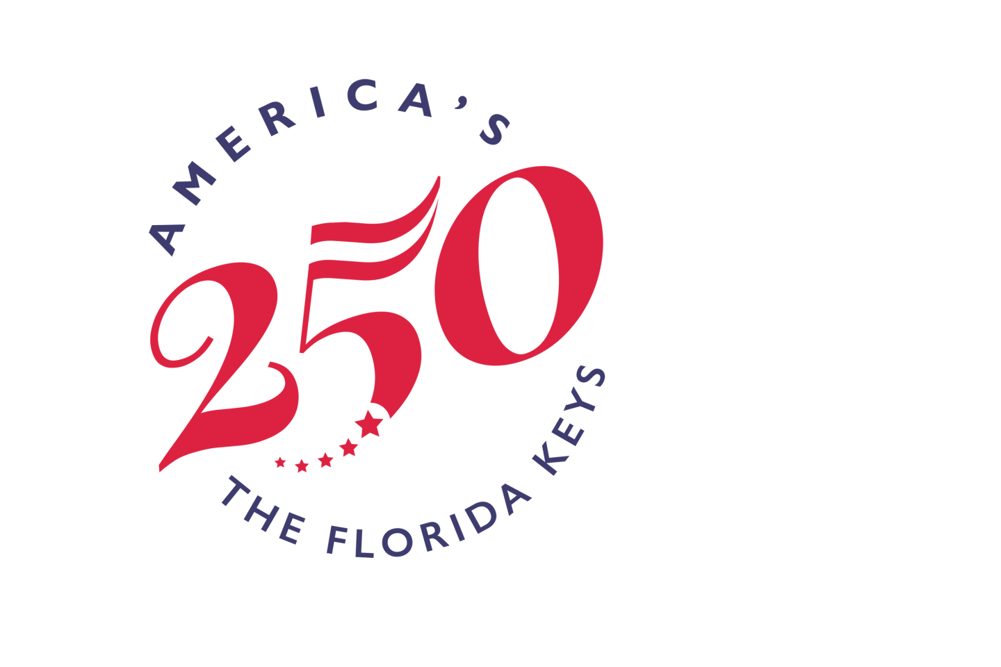 America's 250th Florida Keys logo in red and blue.