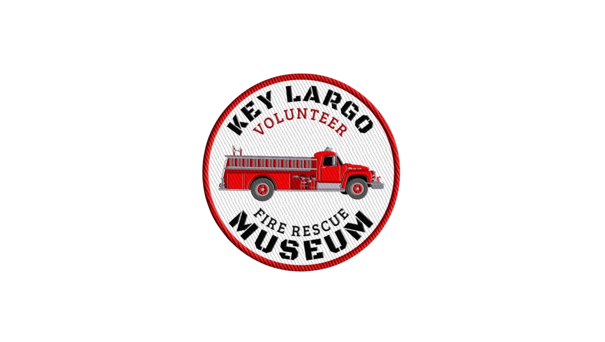 Key Largo Volunteer Fire Rescue Museum logo with red fire truck.